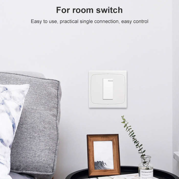 Wall Plate with Screw for Blank Inserts - 1 Hole, Use around the world(White)