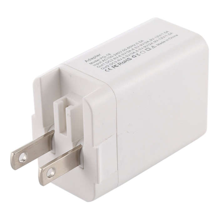 5 in 1 18W Power Adapter Plug Adapter Convertible US + UK + EU + AU Plug