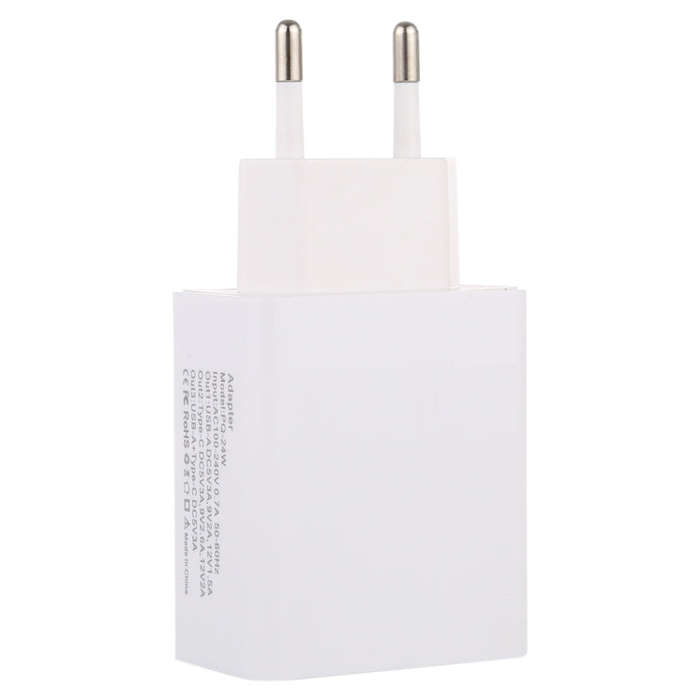 24W PD + QC3.0 Fast Charger Power Adapter Plug Adapter EU Plug