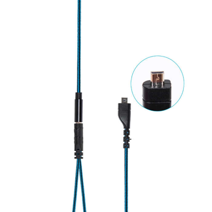 ZS0158 Straight Plug Gaming Headset Audio Cable for SteelSeries Arctis 3 / 5 / 7(Blue)
