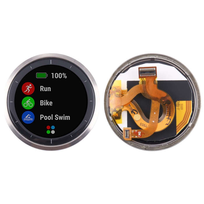 For Garmin Vivoactive 4 Original LCD Screen with Digitizer Full Assembly(Silver)