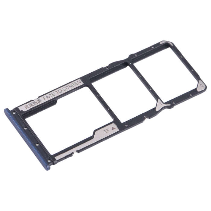 For Xiaomi Poco C55 SIM Card Tray + SIM Card Tray + Micro SD Card Tray (Blue)