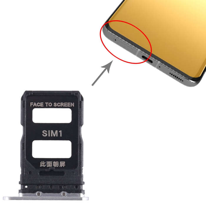 For Xiaomi 13 Pro SIM Card Tray + SIM Card Tray (Silver)