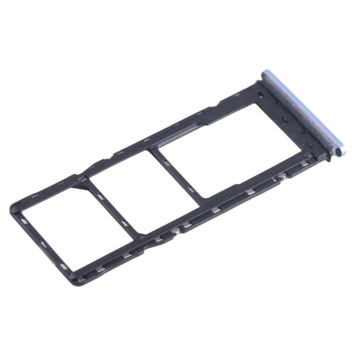 For Tecno Pova 2 SIM Card Tray + SIM Card Tray + Micro SD Card Tray (Baby Blue)