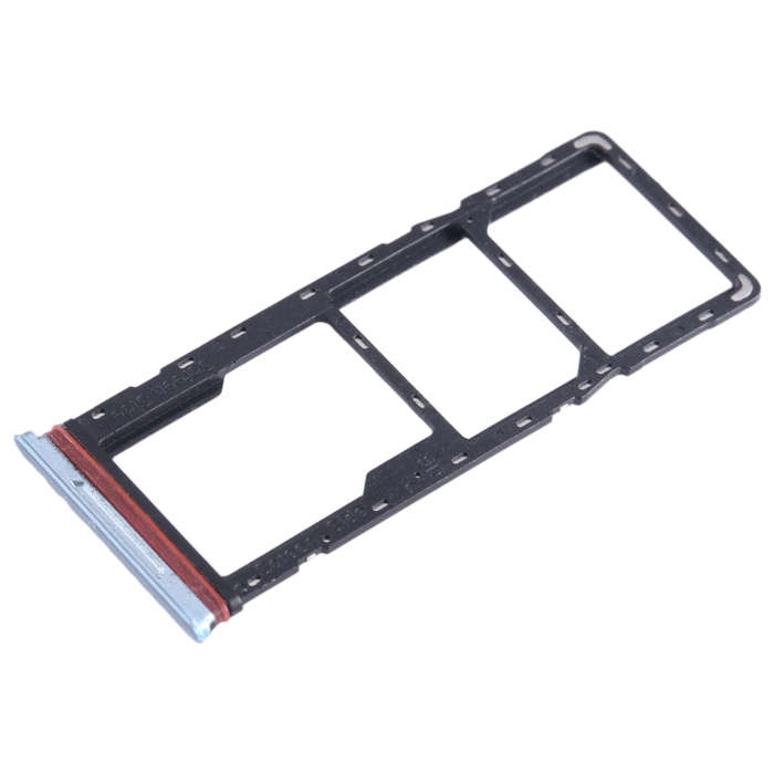 For Infinix Hot 11 X662 SIM Card Tray + SIM Card Tray + Micro SD Card Tray (Silver)