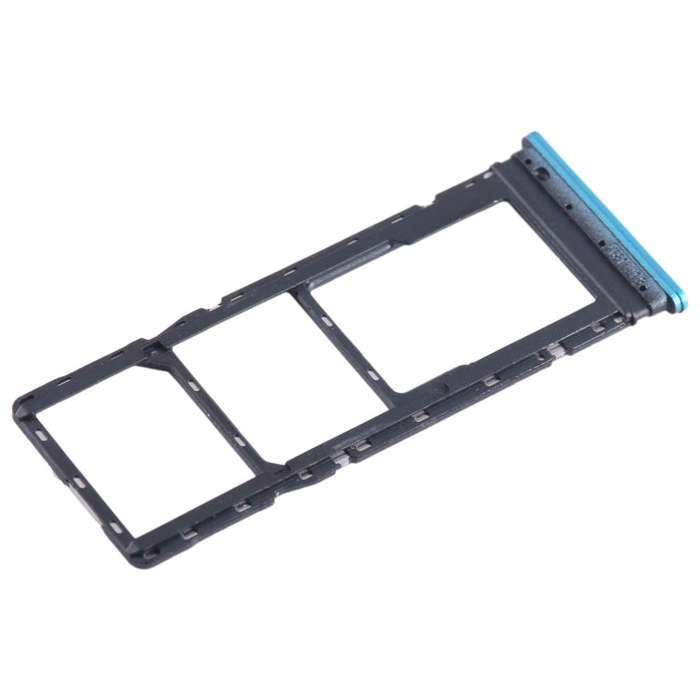 For Infinix Hot 12 Play SIM Card Tray + SIM Card Tray + Micro SD Card Tray (Blue)