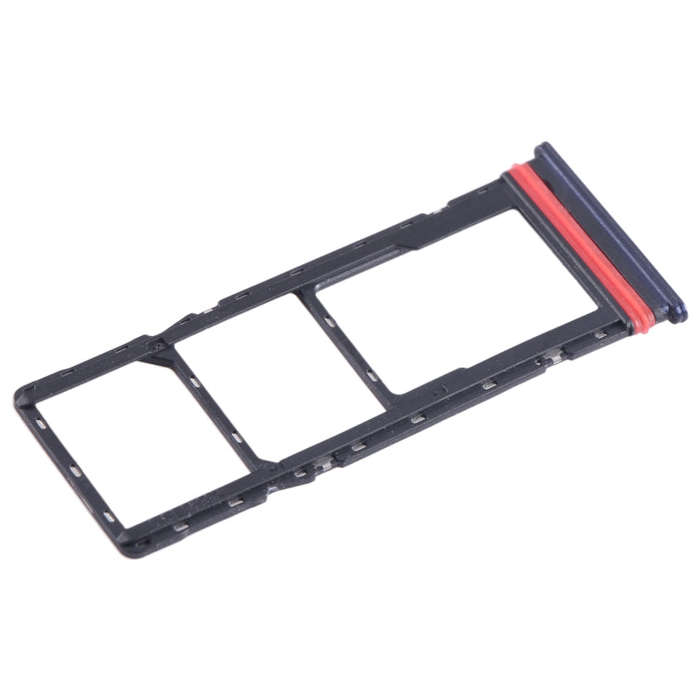 For Infinix Hot 20 X6826 SIM Card Tray + SIM Card Tray + Micro SD Card Tray (Black)