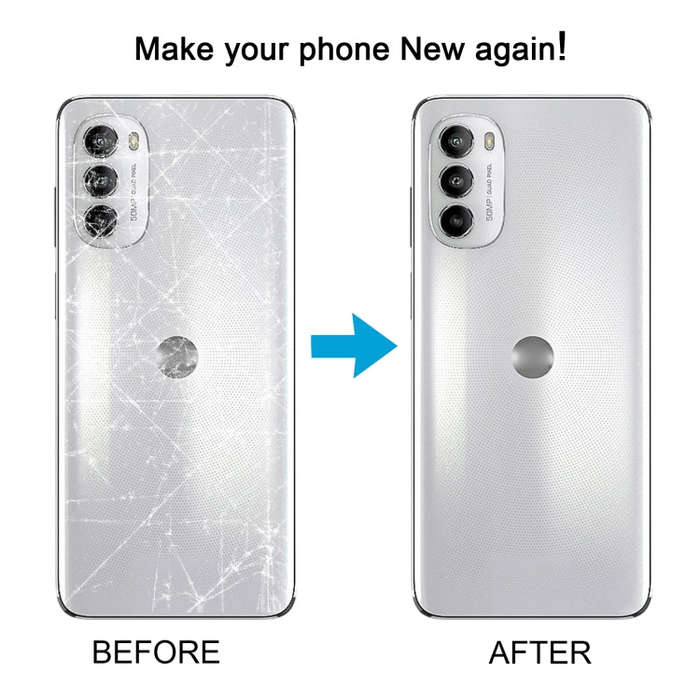 For Motorola Moto G82 Original Battery Back Cover(Black)