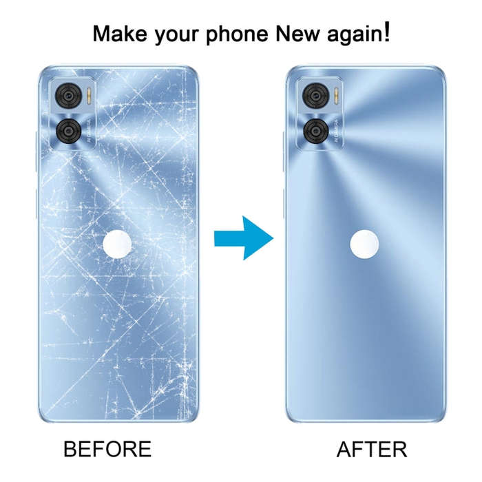 For Motorola Moto E22i Original Battery Back Cover(Deep Blue)
