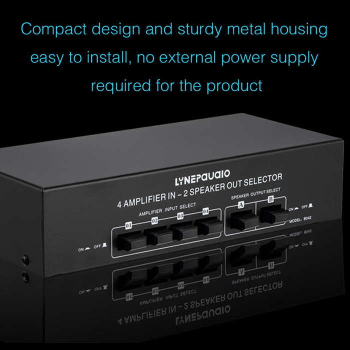 4 Input 2 Output Power Amplifier And Speaker Switcher Speaker Switch Splitter Comparator 300W Per...