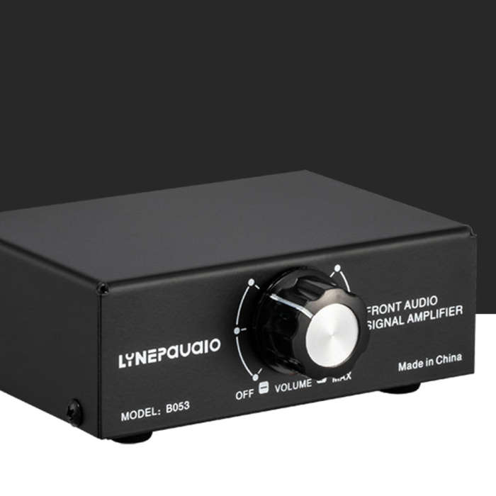 B053 Front Stereo Sound Amplifier Headphone Speaker Amplifier Booster with Volume Adjustment, 2-W...