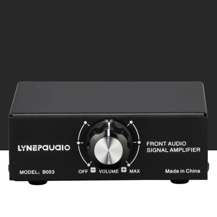 B053 Front Stereo Sound Amplifier Headphone Speaker Amplifier Booster with Volume Adjustment, 2-W...