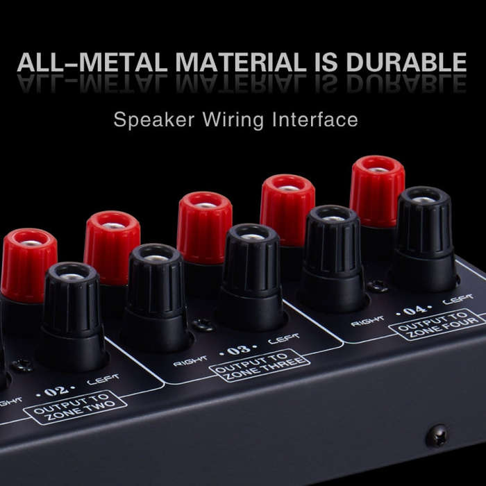 1 In And 4 Out Amplifier Sound Speaker Distributor, 4-Area Sound Source, Signal Distribution Pane...