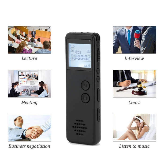 SK-299 Large-Capacity Memory MP3 Voice Recorder MP3 Player Voice Recording For Meeting Class Elec...