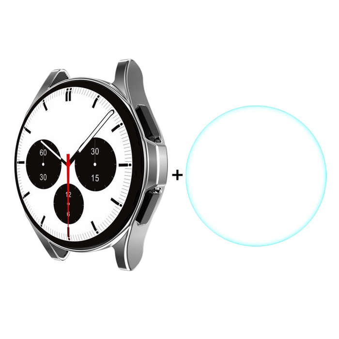 For Samsung Galaxy Watch4 Classic 42mm ENKAY Hat-Prince Full Coverage Electroplate Soft Case TPU ...
