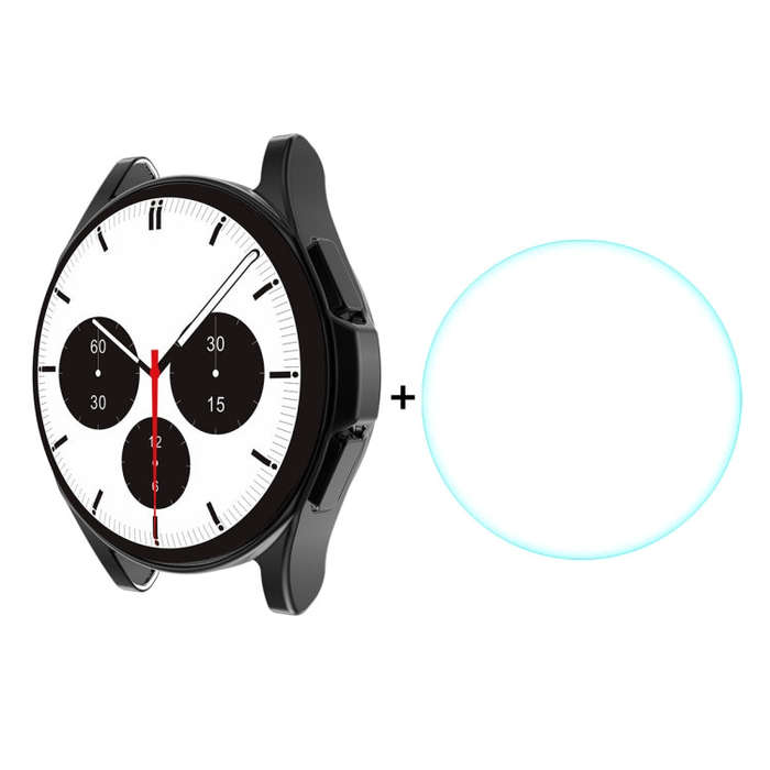 For Samsung Galaxy Watch4 Classic 46mm ENKAY Hat-Prince Full Coverage Electroplate Soft Case TPU ...