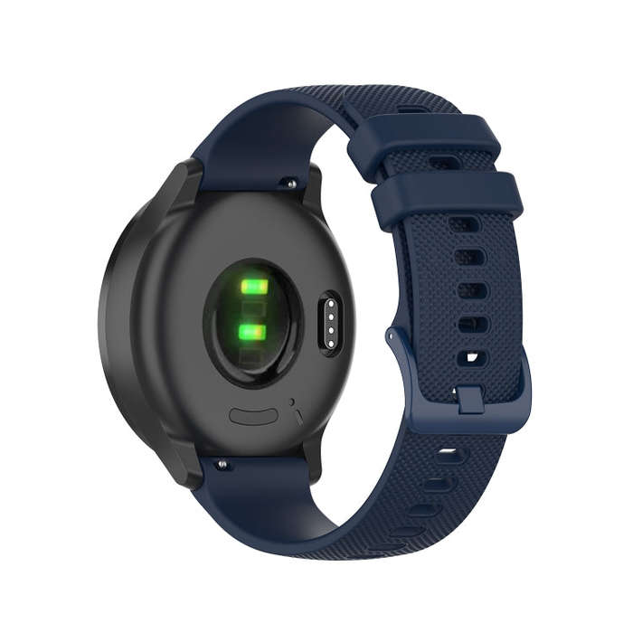 For Samsung Galaxy Watch3 45MM 22mm Checkered Silicone Watch Band(Blue)
