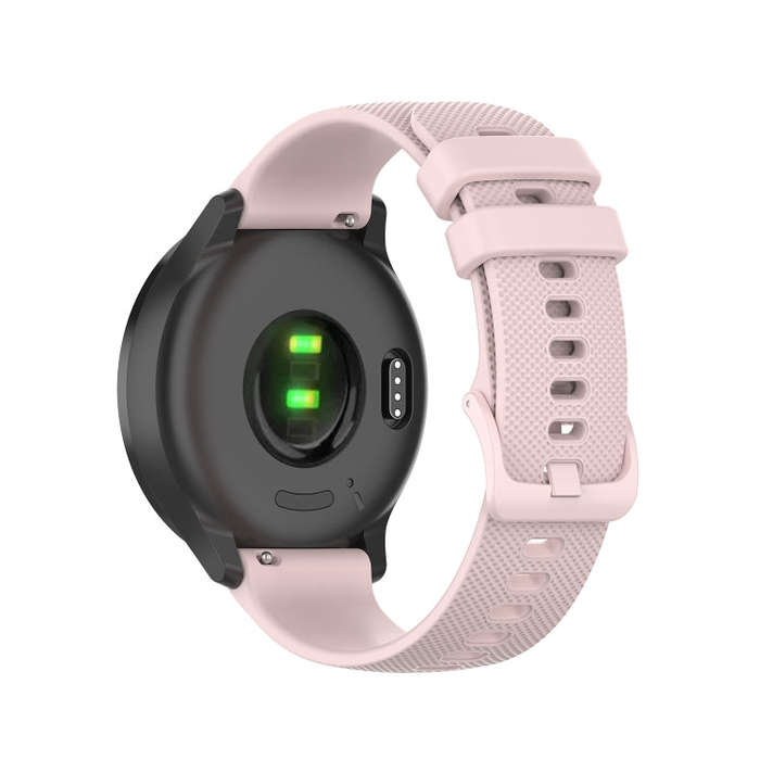 For Samsung Galaxy Watch 42mm 20mm Checkered Silicone Watch Band(Grey)