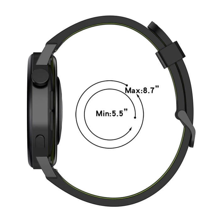 For Garmin Move Sport 20mm Vertical Pattern Two-Color Silicone Watch Band(White+Black)