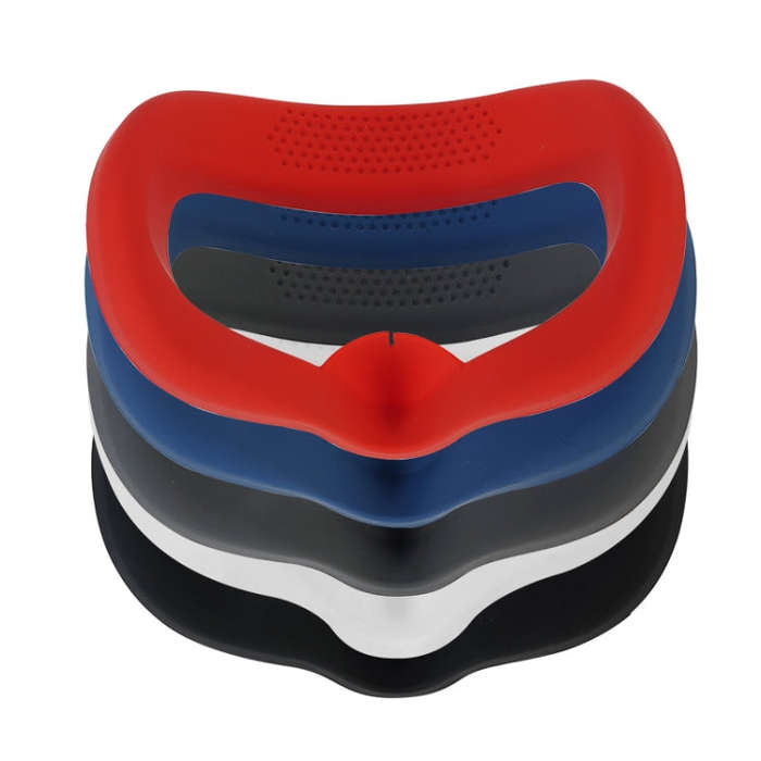 JD-391215 Suitable for Quest 2 Generation VR Eye Mask Silicone Cover + Lens Cover Set(Red)
