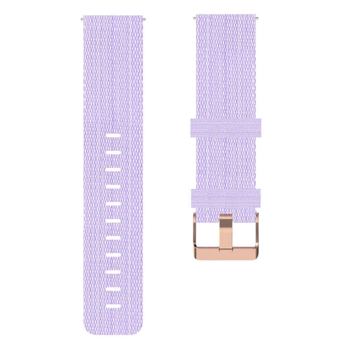 For Garmin Forerunner 645 20mm Nylon Woven Watch Band(Light Purple)