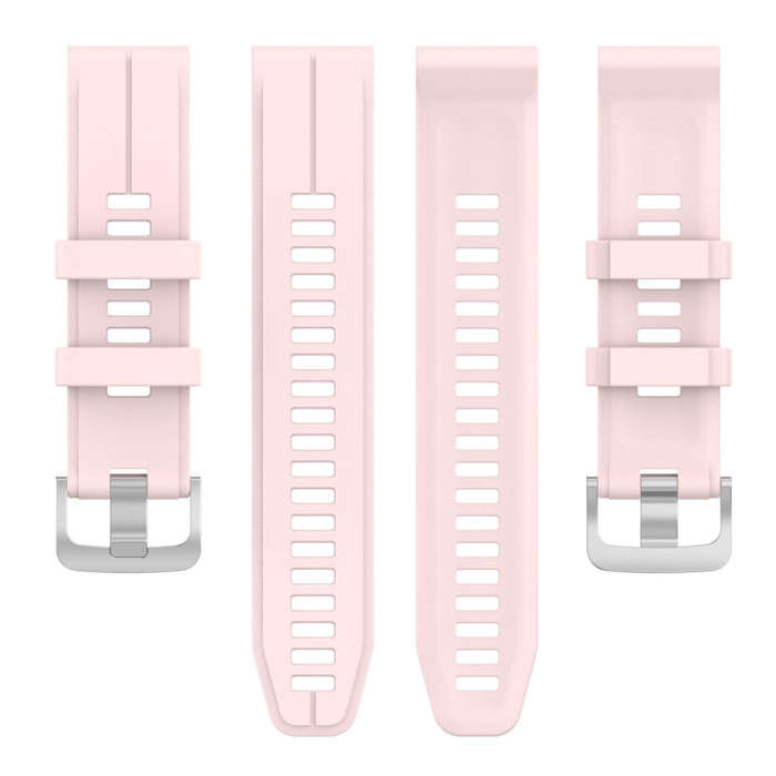 For Garmin Descent G1 22mm Solid Color Silicone Watch Band(Pink)