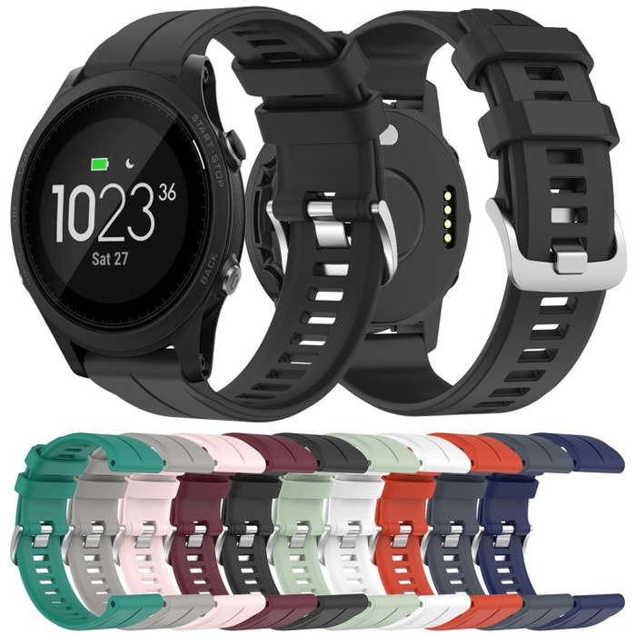 For Garmin Forerunner 935 22mm Solid Color Silicone Watch Band(Red)