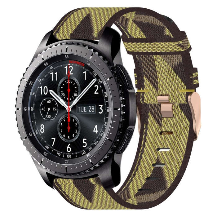 For Huawei Watch 3 22mm Nylon Woven Watch Band(Yellow)