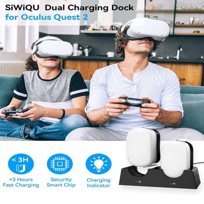 For Quest 2 VR Charging Stand VR Accessories Host Storage Bracket Double Charging Stand