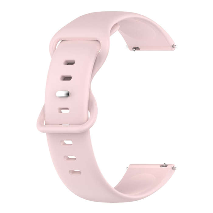 For Samsung Galaxy Watch 5 44mm 20mm Butterfly Buckle Solid Color Silicone Watch Band(Pink)