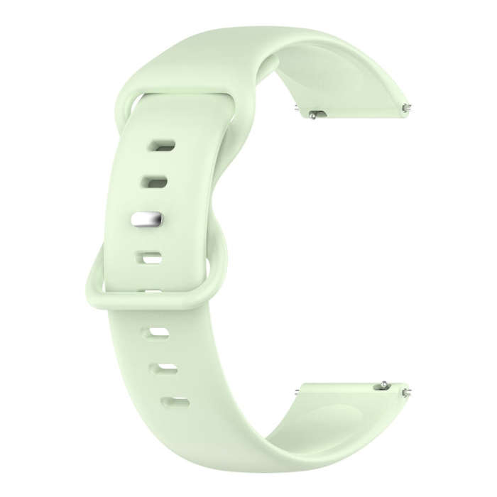 For Samsung Galaxy Watch 4 Classic 42mm 20mm Butterfly Buckle Solid Color Silicone Watch Band(Lig...