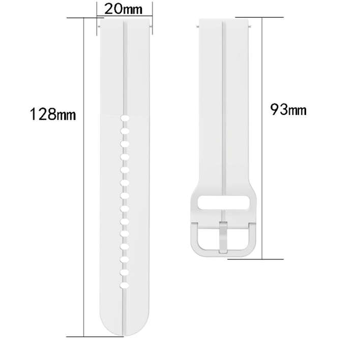 For Samsung Galaxy Watch 6 44mm 20mm Loop Silicone Watch Band(Grey)