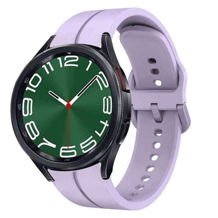 For Samsung Galaxy Watch 6 Classic 43mm 20mm Loop Silicone Watch Band(Purple)