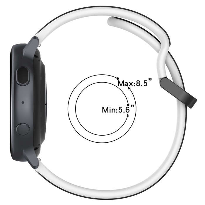 For Samsung Galaxy Watch 6 Classic 47mm 20mm Convex Loop Two-Color Silicone Watch Band(Black+Lime)
