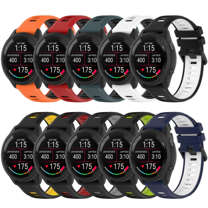 For Samsung Galaxy Watch 6 44mm 20mm Sports Two-Color Silicone Watch Band(Black+Yellow)