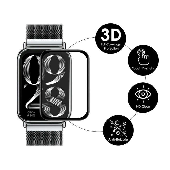 For Xiaomi Mi Band 8 Pro 10pcs ENKAY ENKAY 3D Full Coverage Soft PC Edge PMMA HD Screen Film