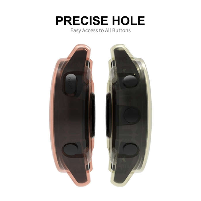 For Garmin Forerunner 965 ENKAY Hat-Prince Transparent TPU Frame Drop Protection Case(Orange)
