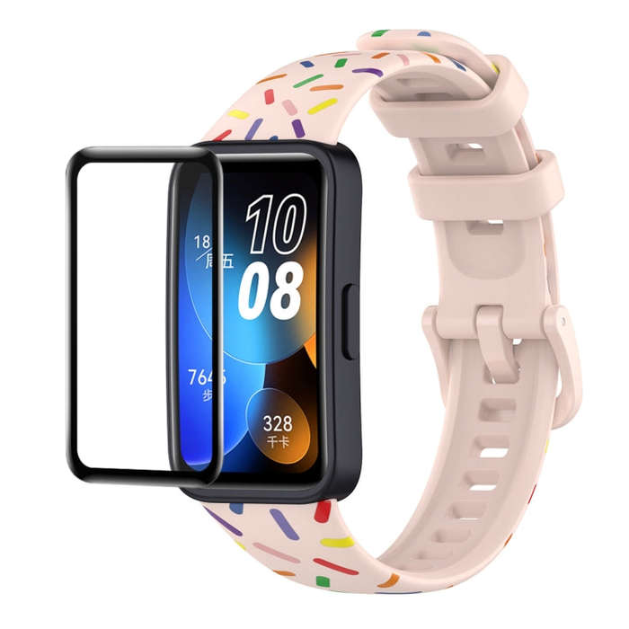 For Huawei Band 8 / 9 ENKAY Hat-Prince Full Coverage Screen Protector + Adjsutable Silicone Sport...