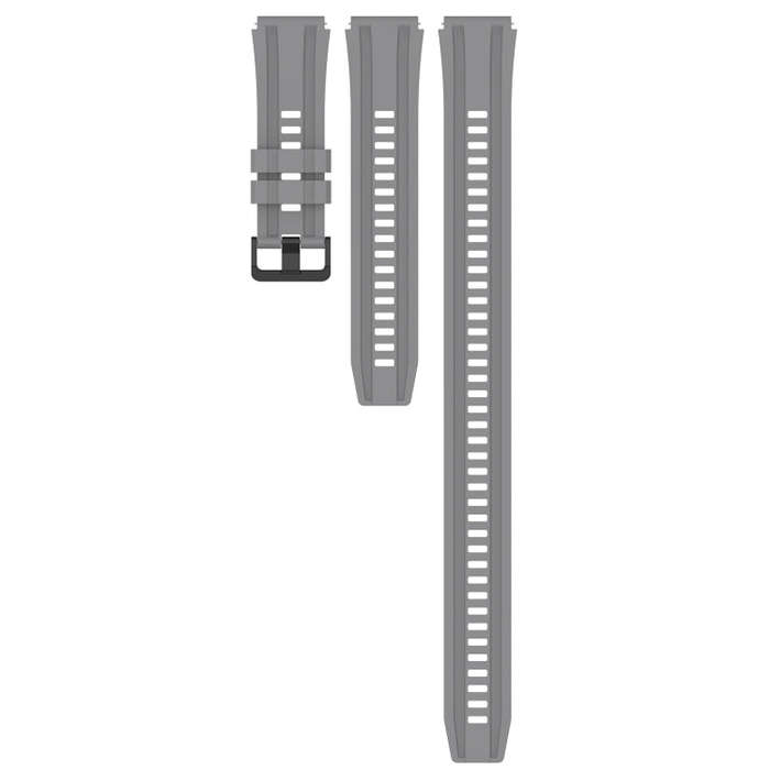 For Huawei Watch 3 Pro Long & Short Sports Solid Color Silicone Watch Band Set(Grey)