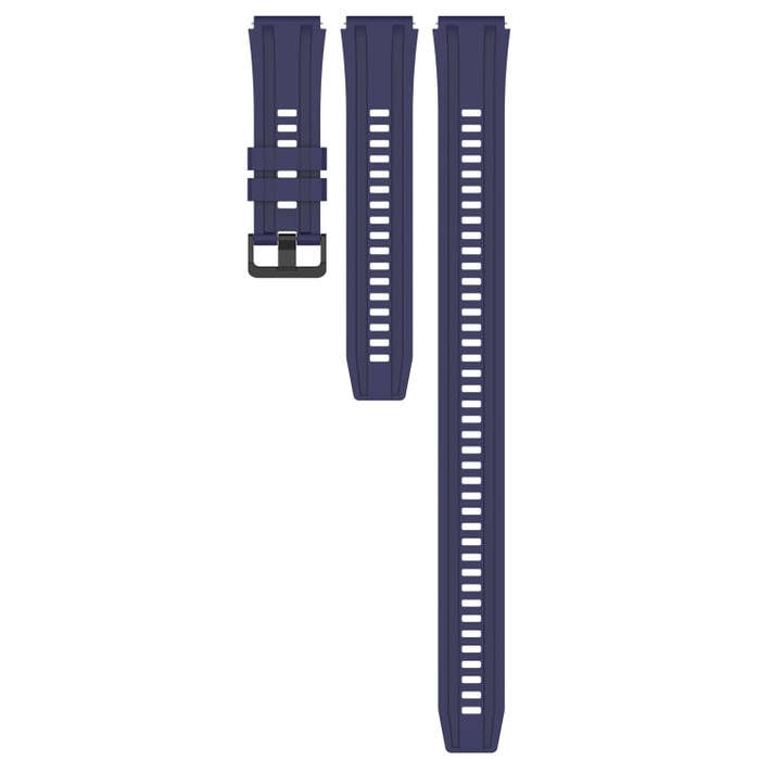 For Huawei Watch Buds Long & Short Sports Solid Color Silicone Watch Band Set(Midnight Blue)