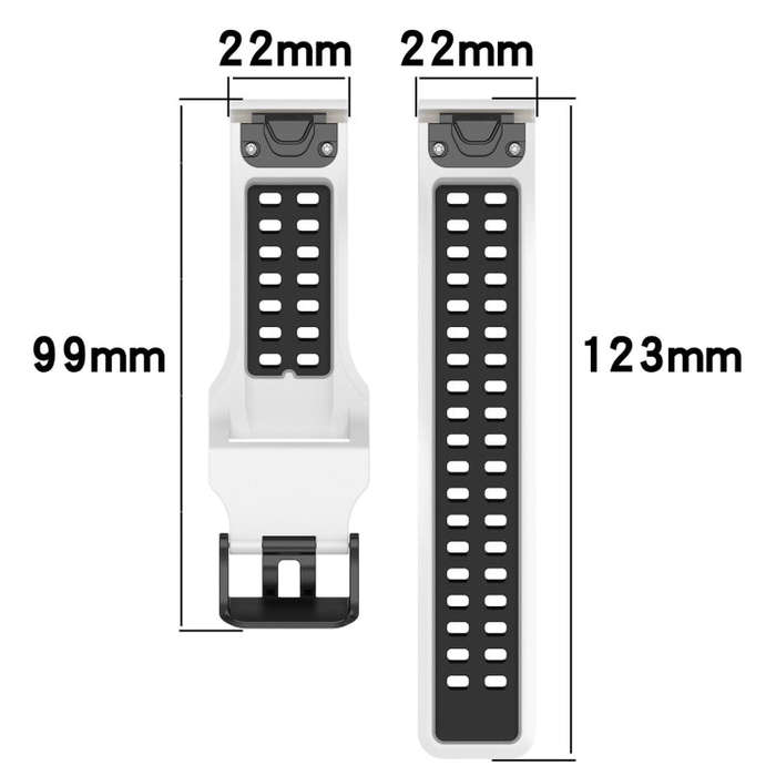 For Garmin Forerunner 965 Two Color Reverse Buckle 22mm Silicone Watch Band(Army Green+Black)