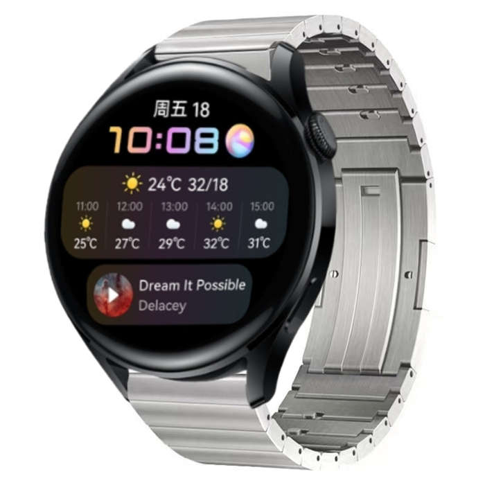 For Huawei Watch 3 Titanium Alloy Quick Release Watch Band(Silver)