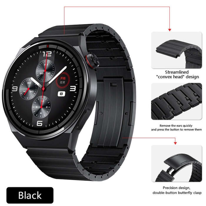 For Honor Watch GS Pro Titanium Alloy Quick Release Watch Band(Black)