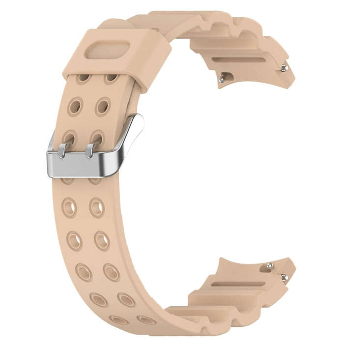 For Samsung Galaxy Watch 6 / 6 Classic Armored Solid Color Silicone Watch Band(Pink)