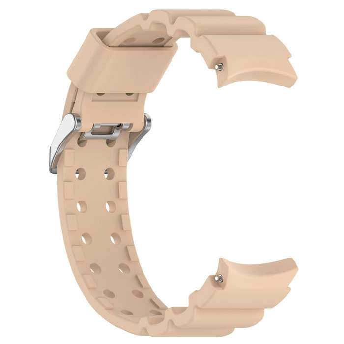 For Samsung Galaxy Watch 6 / 6 Classic Armored Solid Color Silicone Watch Band(Pink)