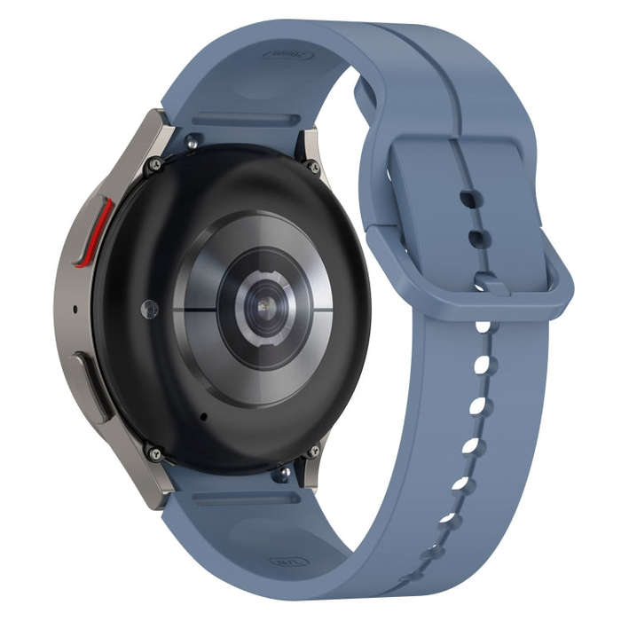 For Samsung Galaxy Watch 6 / 6 Classic Grooved Color Buckle Silicone Watch Band(Blue)