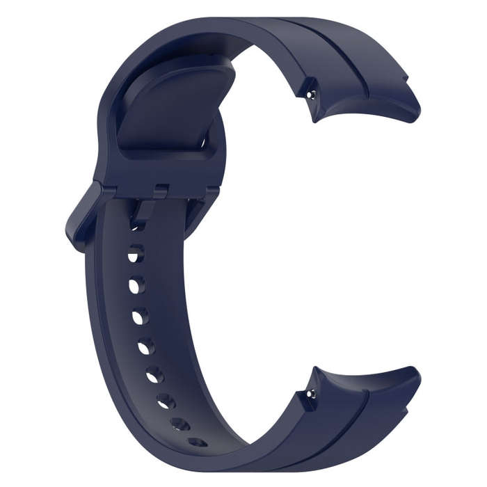 For Samsung Galaxy Watch 6 / 6 Classic Grooved Color Buckle Silicone Watch Band(Midnight Blue)