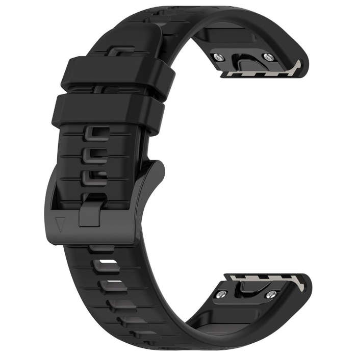 For Garmin Fenix 6X Sports Two-Color 26mm Silicone Watch Band(Black+Grey)