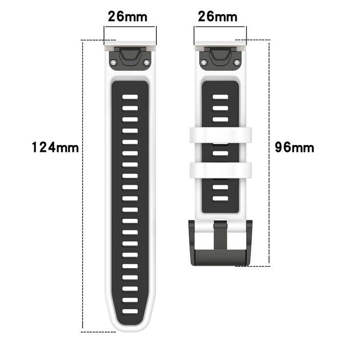 For Garmin Enduro 2 Sports Two-Color 26mm Silicone Watch Band(Olive Green+Black)