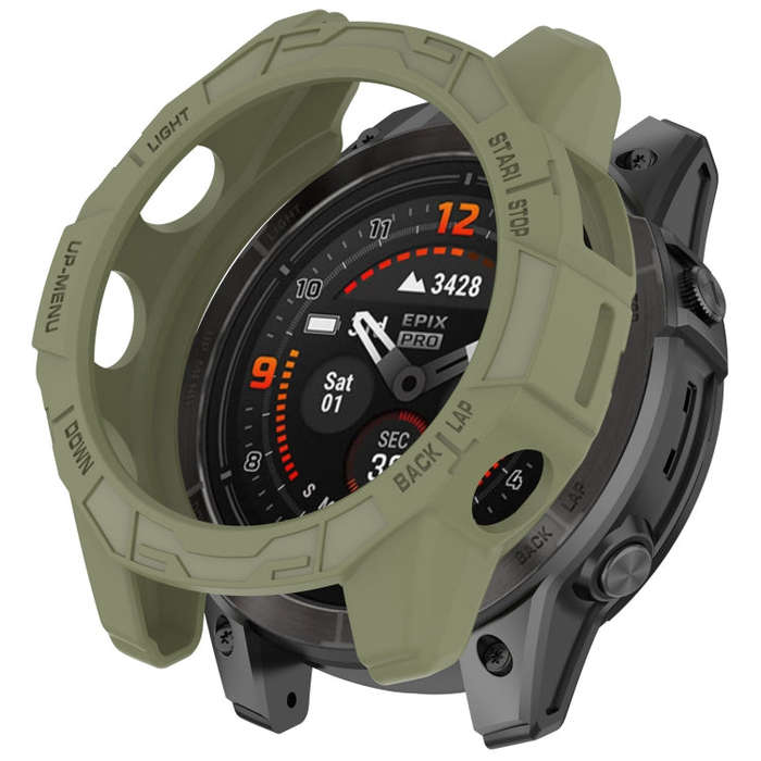 For Garmin Epix Pro / Epix Pro Gen 2 42mm / Fenix 7S / 7S Pro Armored TPU Half Wrapped Watch Prot...